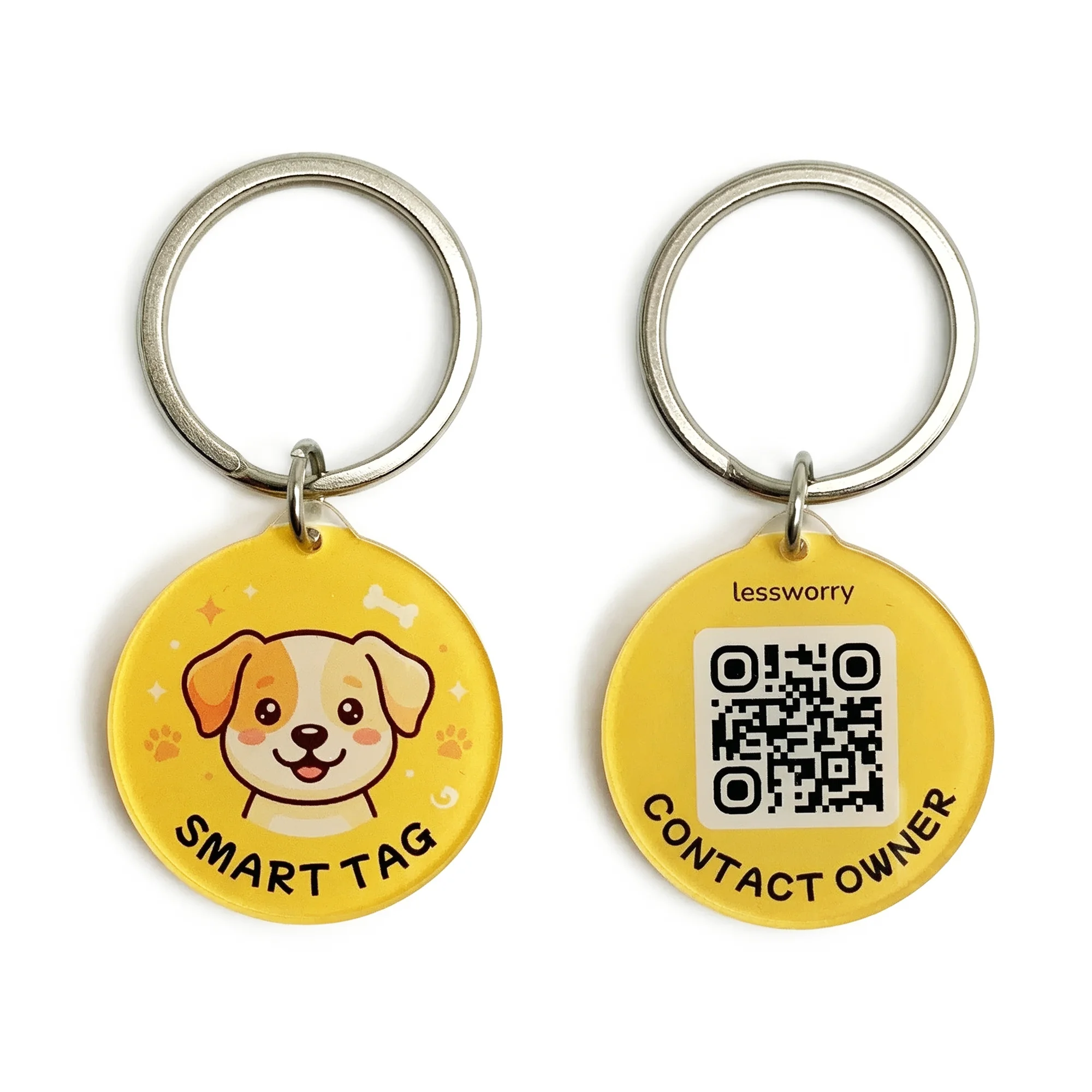 LessWorry Smart Pet ID Tag Honey Pup | LINQS